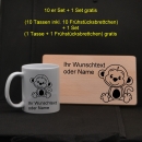 10 er Set (10 Tassen inkl. 10 Frühstücksbrettchen) + 1 Set (1 Tasse + 1 Frühstücksbrettchen) gratis
